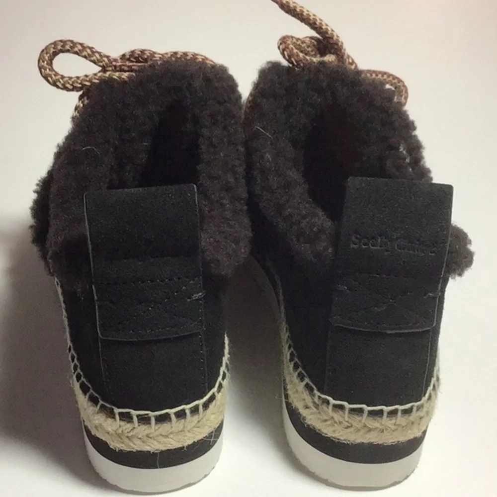 NEW See by Chloe ESPADRILLE SNEAKER BLACK Sz 35